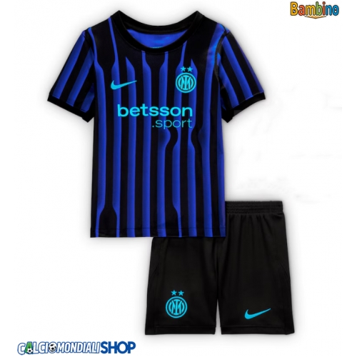 Maglie da calcio Inter Milan Prima Maglia Bambino 2025-26 Manica Corta + Pantaloni corti)